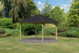 Karibu Pavillon Granada kesseldruckimprägniert mit Schindeln schwarz