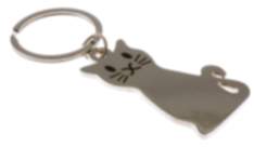 Katzen Schlüsselanhänger aus Metall Taschenanhänger