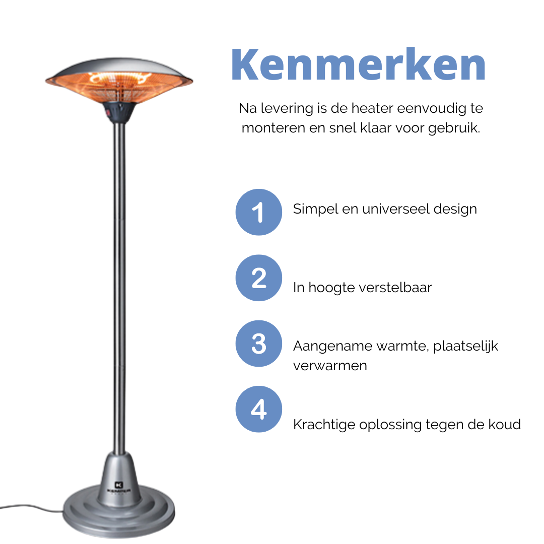 Kemper Elektro-Terrassenheizer Aluminium 65432KW21