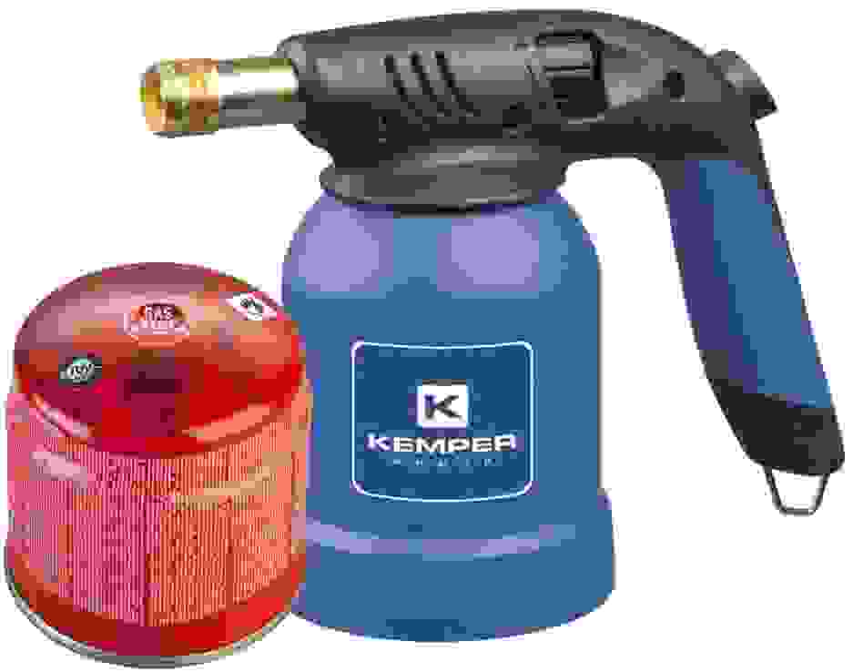 Kemper Handgasbrenner BBQ-Anzünder mit Piezo-Zündung inkl. Gaskanister