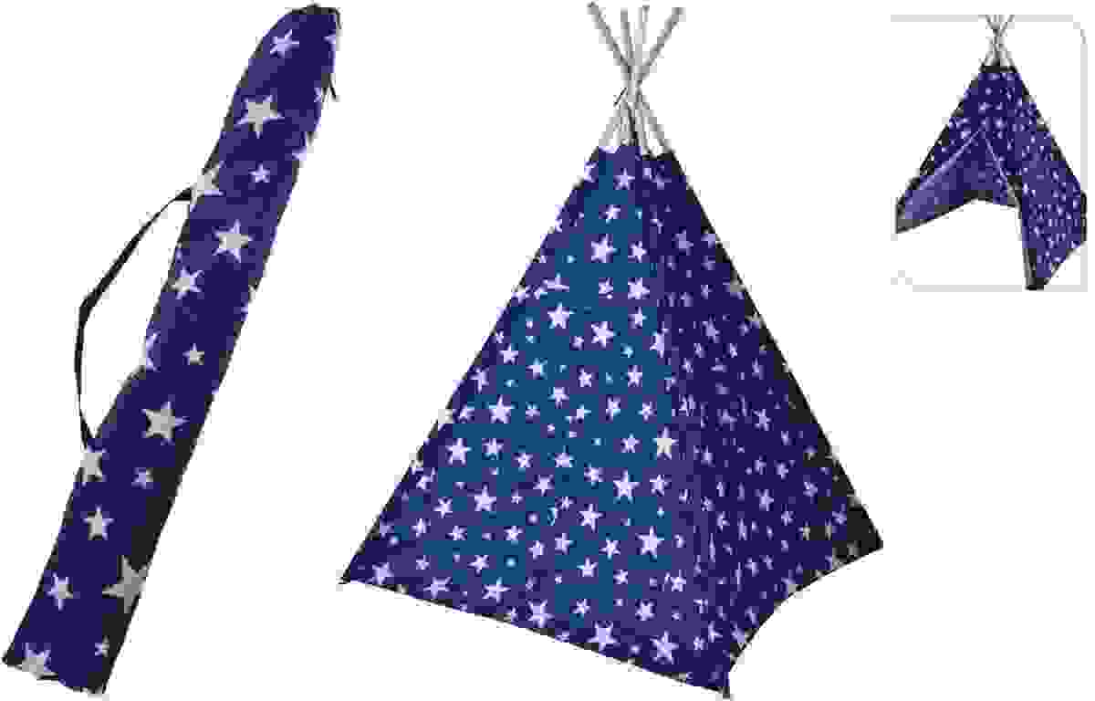 KidCollection Tipi-Zelt - 103 x 103 x 160 cm - Blau/Weiß