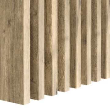 Klemp Freistehende Lamellenwand aus MDF 22x70 mm, 10 Stück LA707 Wotan Eiche