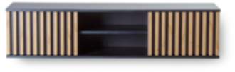 KLEMP - RTV-Schrank mit Lamellen LUNA hängende 161x42.2x37,5cm Wotan-Eiche