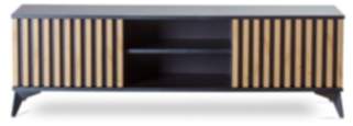 KLEMP - RTV-Schrank mit Lamellen LUNA stehend 161x42.2x51cm Wotan-Eiche