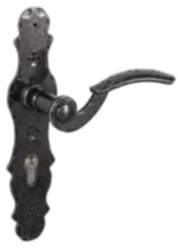 Lienbacher Türdrücker-Garnitur BERN aus Schmiedeeisen Ö-Norm 90 mm