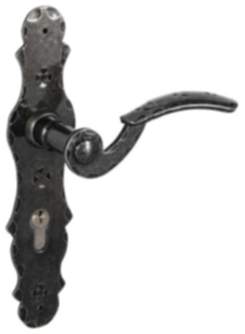 Lienbacher Türdrücker-Garnitur BERN aus Schmiedeeisen Ö-Norm 90 mm