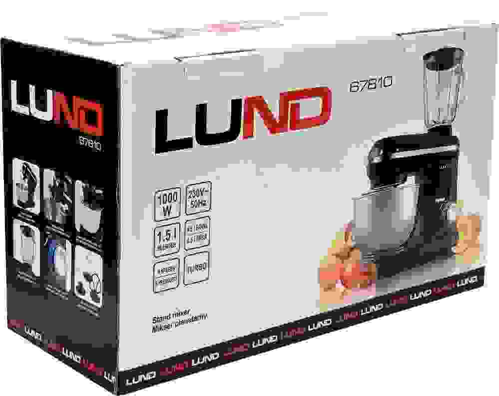LUND Küchenmaschine Mixer und Pürierstab - 1000W - Edelstahlschüssel 4,5 L