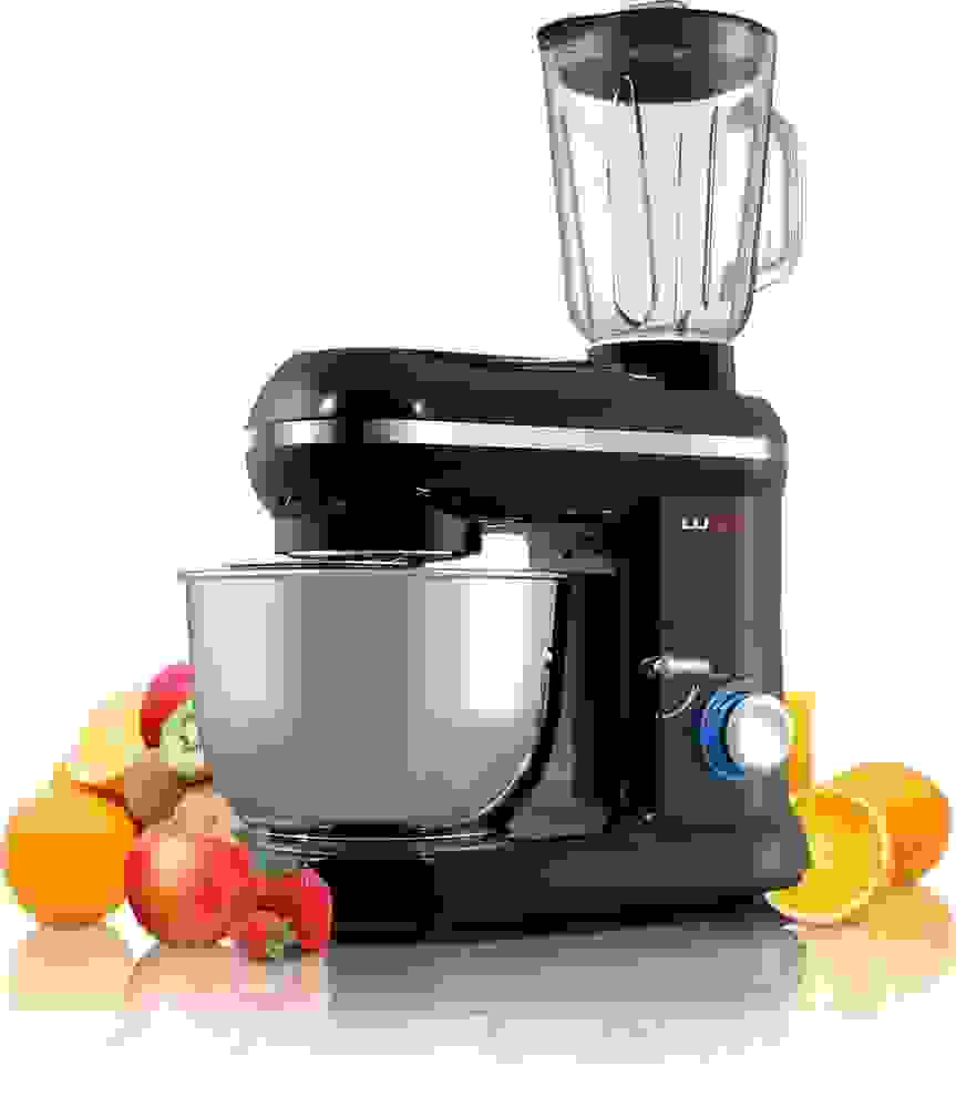 LUND Küchenmaschine Mixer und Pürierstab - 1000W - Edelstahlschüssel 4,5 L