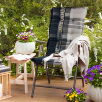 Madison Gartenmöbelauflage Adventure Grey Hochlehner Kissen Auflage 1230x500x60 mm