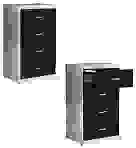 mauser client entry Hängeregistraturschrank alu, anthrazitgrau 4 Schubladen 80,0 x 60,0 x 135,0 cm