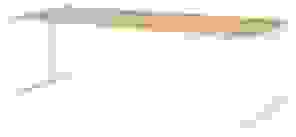 mauser varitos.c elektrisch höhenverstellbarer Schreibtisch ahorn, weiß rechteckig, C-Fuß-Gestell weiß 200,0 x 80,0 cm