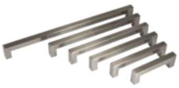 Möbelgriff eckig 14x14 mm Bügelgriff Edelstahl matt gebürstet
