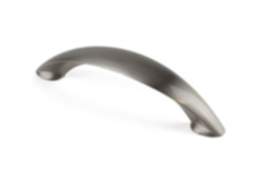 Möbelgriff MORA Segmentbogengriff Edelstahl Optik Bohrabstand 96 mm