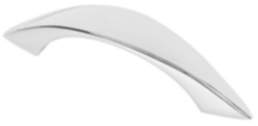 Möbelgriff TWEN Segmentbogengriff chrom poliert Bohrabstand 64 mm