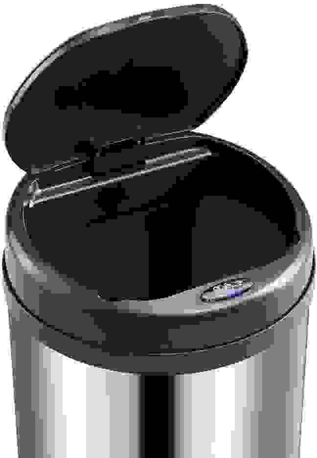 Monza Automatik-Edelstahlbehälter / Abfallbehälter mit Sensor - 56 L - Silber