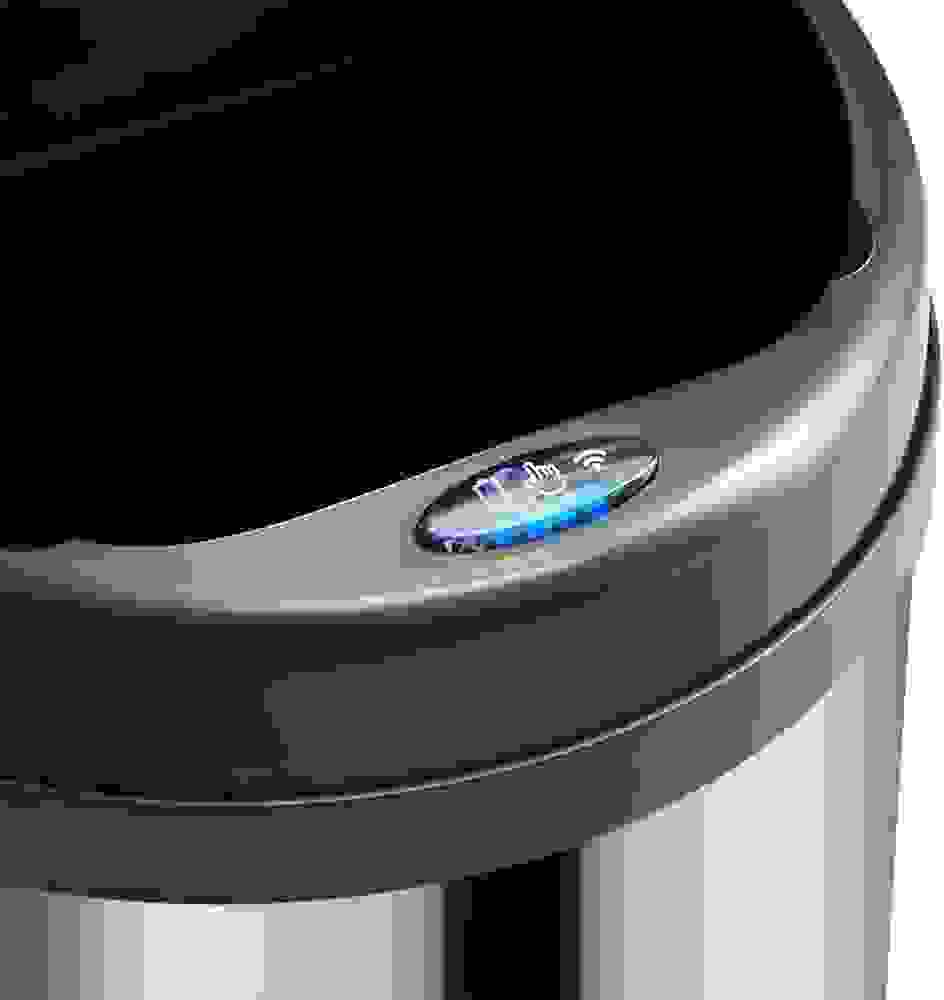 Monza Automatik-Edelstahlbehälter / Abfallbehälter mit Sensor - 56 L - Silber