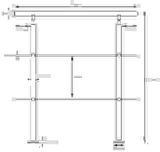 Monza Geländer Edelstahl 100cm 2 Halterungen