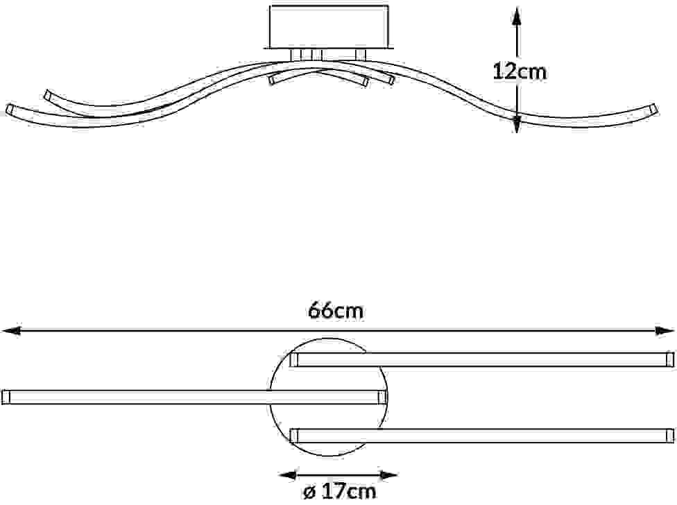 Monzana LED-Deckenleuchte Tripple 3-flammig