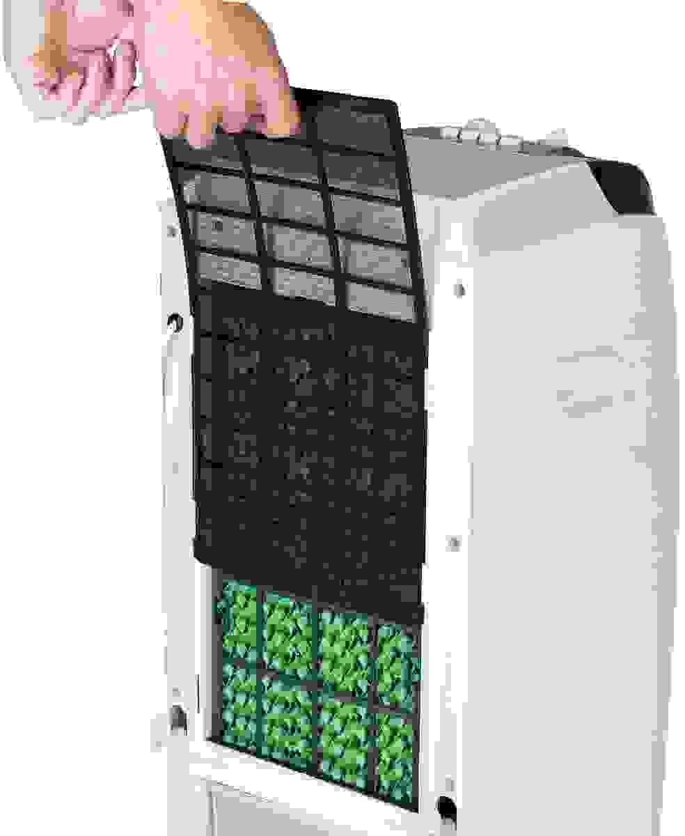 Monzana Mobiler Luftkühler weiß/schwarz 5L inkl. Timer, Fernbedienung & 2 Kühlelemente