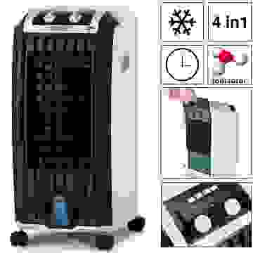 Monzana Mobiler Luftkühler weiß/schwarz 5L inkl. Timer, Fernbedienung & 2 Kühlelemente