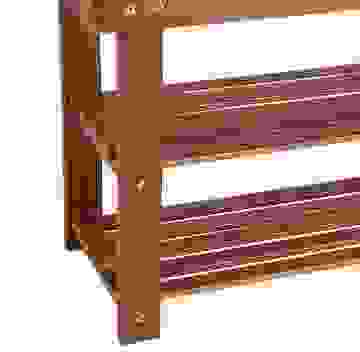 Monzana Schuhregal 2in1 - braun - Akazienholz - 70x30x46cm