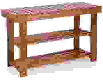 Monzana Schuhregal 2in1 - braun - Akazienholz - 70x30x46cm