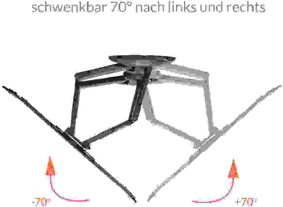 Monzana TV Wandhalterung 55 Zoll Schwarz