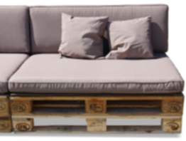 Nordje Comfort Palettenauflage 120x80 & 120x40 taupe Palettenkissen inkl. Dekokissen