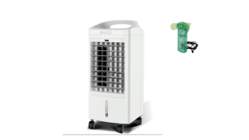 Olympia Splendid Peler 4D - Klimagerät inkl. Zeitschaltuhr und Fernbedienung 75 Watt 4 L max. 20 m², mit Kühlelementen und Freihandventilator