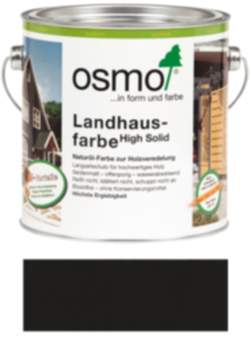 Osmo Landhausfarbe Nr. 2703 Schwarzgrau 2,5l Anstrich für Hölzer im Außenbereich