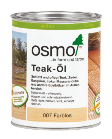 Osmo Teak-Öl 007, 2,5l, Holzanstrich für alles Holz im Außenbereich