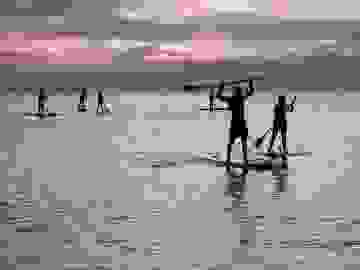 Pacific SUP Aufblasbares Stand Up Paddel Board - Grün/Weiß - Premium Version - 305cm - 100kg Tragkraft