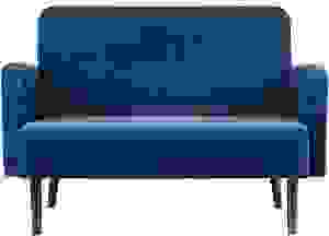 PAPERFLOW 2-Sitzer Sofa LISBOA blau schwarz Stoff