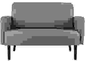 PAPERFLOW 2-Sitzer Sofa LISBOA grau schwarz Kunstleder