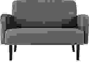 PAPERFLOW 2-Sitzer Sofa LISBOA grau schwarz Stoff