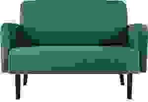 PAPERFLOW 2-Sitzer Sofa LISBOA grün schwarz Stoff