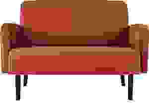 PAPERFLOW 2-Sitzer Sofa LISBOA rost schwarz Stoff