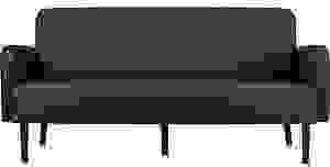 PAPERFLOW 3-Sitzer Sofa LISBOA schwarz schwarz Kunstleder