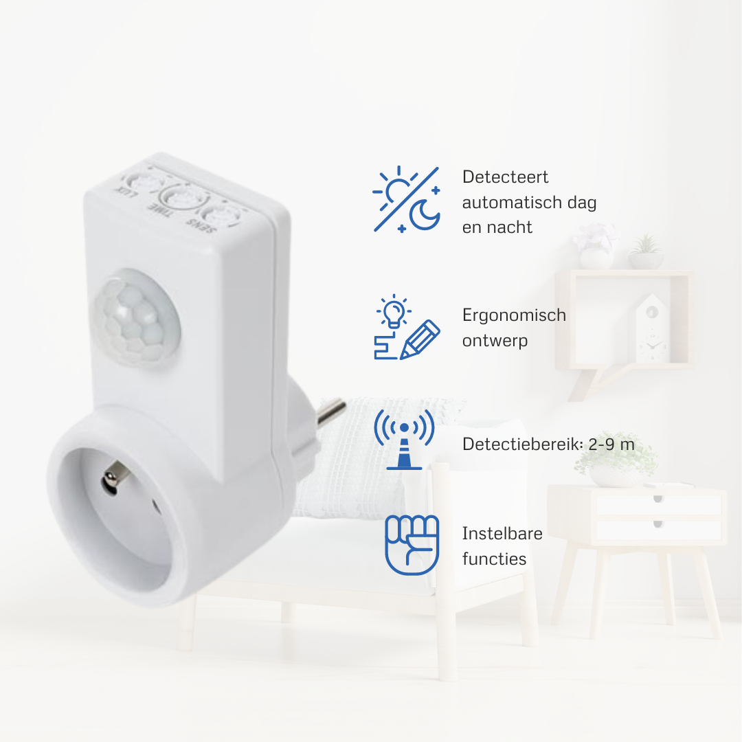 Perel Interconnector mit Bewegungsmelder - Stifterdung - 2- 9m Reichweite