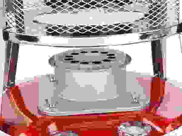 Perel Petroleumkocher 4,6 Liter 2600W Stahl rot/silber 2-teilig