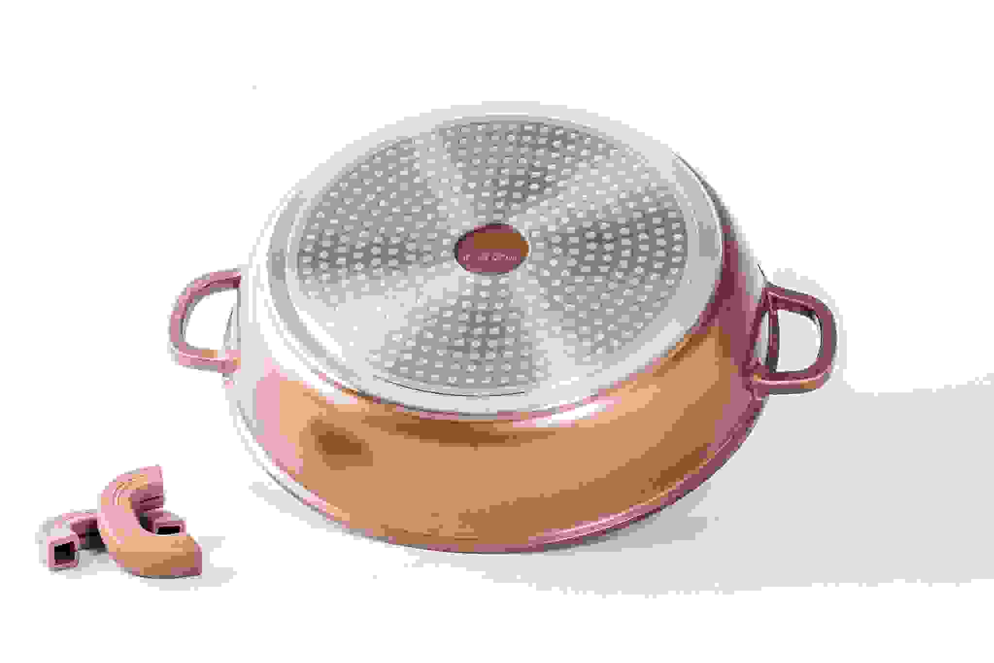 Platin-Kasserolle - Antihaft - 24cm - Kupfer