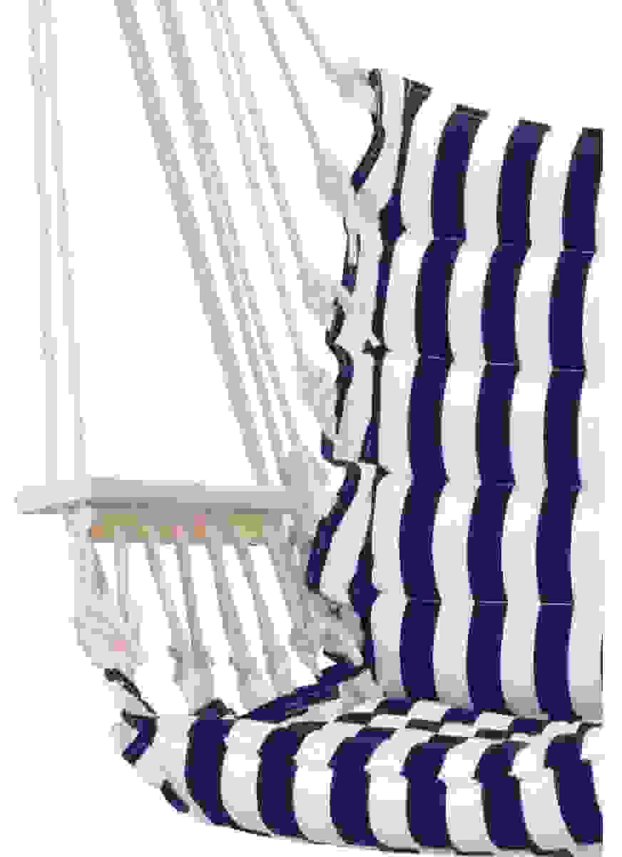 Pro Garden Hängesessel - Hängematte - Schaukelstuhl - für 1 Person - für den Außenbereich - Marineblau/Weiß - 50x45x100cm