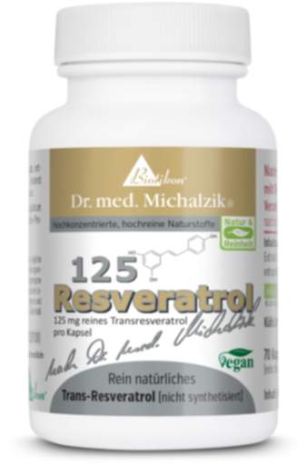 Resveratrol 125 | 500 mg reines Trans Resveratrol | 70 Kapseln | Dr. med. Michalzik