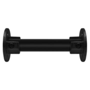 Rohrverbinder | Runde Fußplatte mit Einlage (Satz) - Typ 15C - 33,7 mm (Schwarz) | Temperguss | KLEMP
