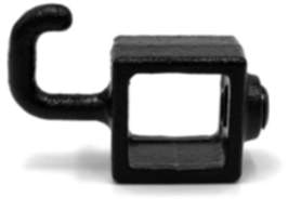 Rohrverbinder | Stellring mit Haken verdreht - 25 mm - Typ 64S-25-B (schwarz) | Temperguss | KLEMP