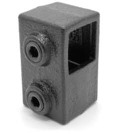 Rohrverbinder | T-Stück kurz - 25 mm - Typ 02S-25-B (schwarz) | Temperguss | KLEMP