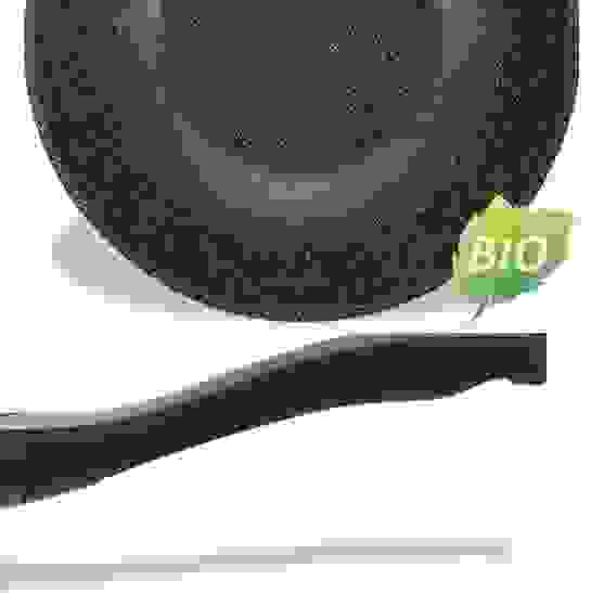 Royalty Line Marmorierte Wokpfanne - mit Glasdeckel - 28 cm - Schwarz