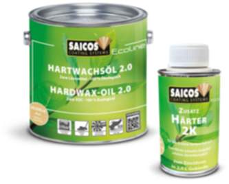 Saicos Ecoline Hartwachsöl 2.0 Seidenmatt 2,5l + Zusatz Härter 2k 0,75l