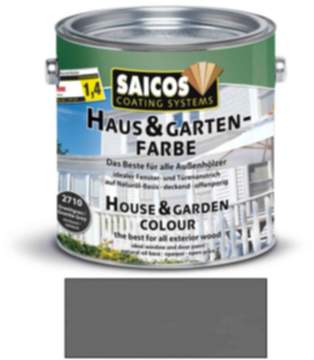 Saicos Haus & Gartenfarbe auf Naturöl-Basis Granitgrau 2,5l