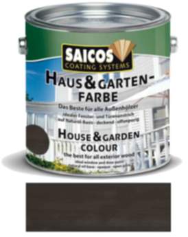Saicos Haus & Gartenfarbe auf Naturöl-Basis Graphit 2,5l